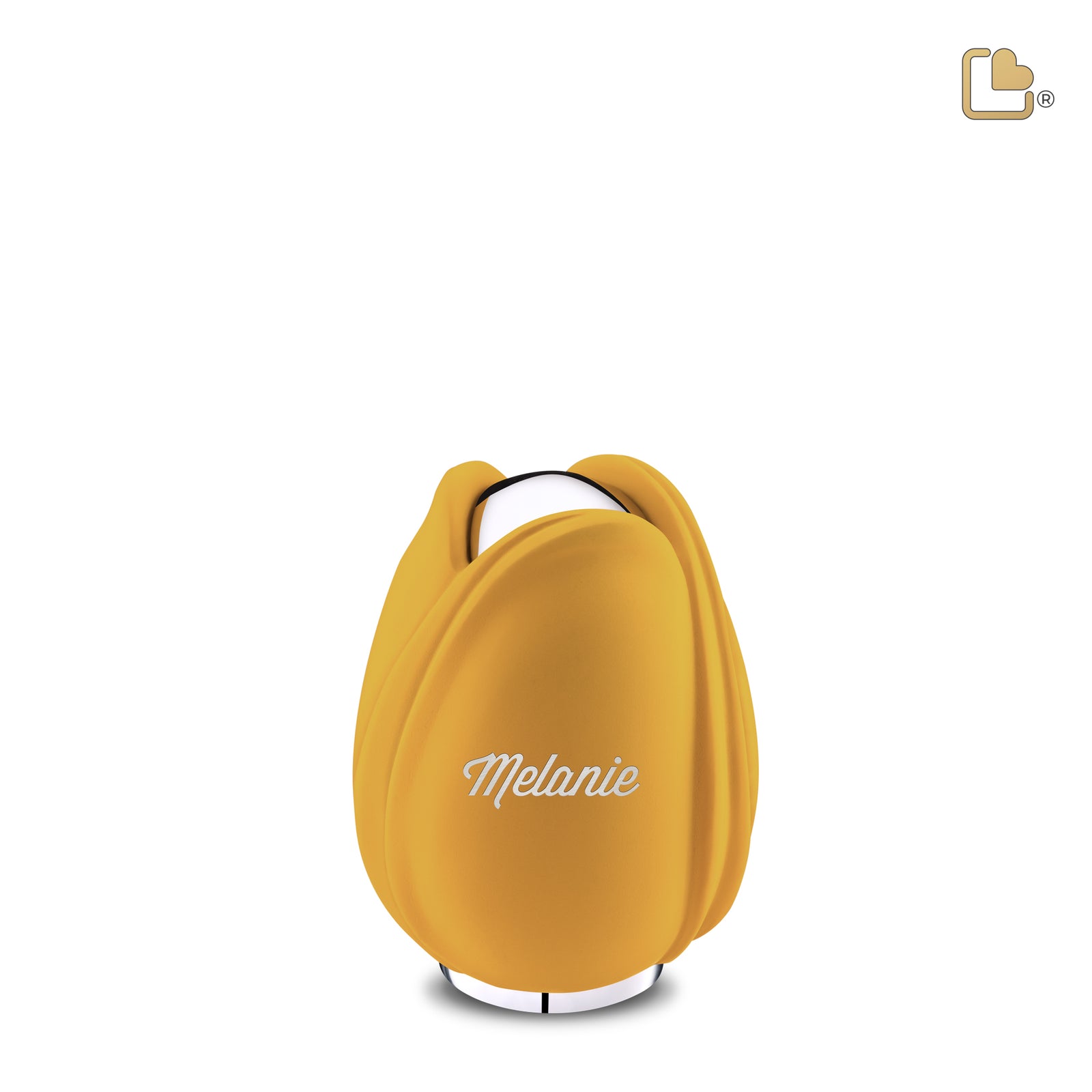 K1050 Tulip Keepsake Urn Yellow & Pol Silver