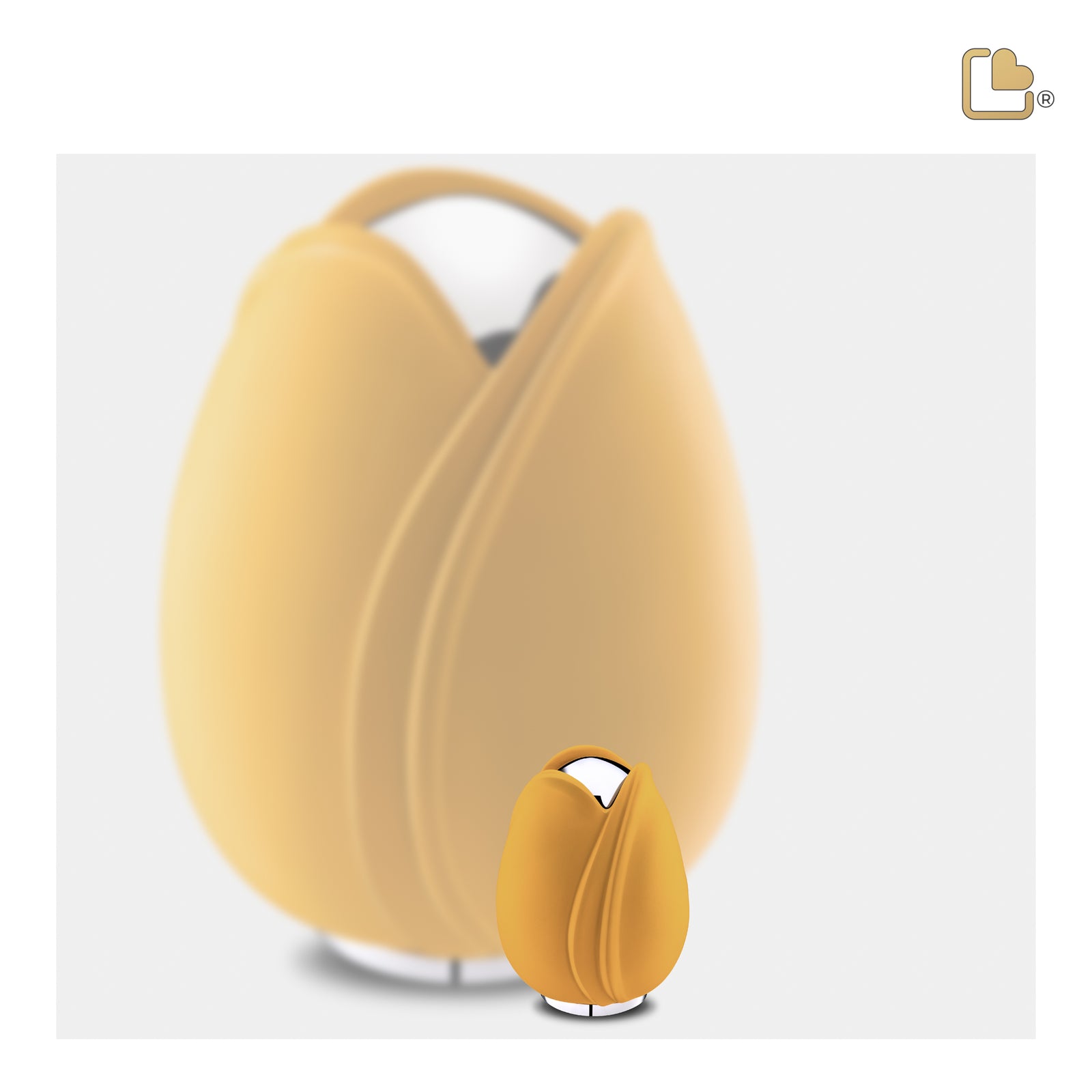 K1050 Tulip Keepsake Urn Yellow & Pol Silver