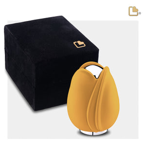 K1050 Tulip Keepsake Urn Yellow & Pol Silver