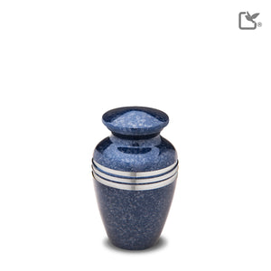 K212 Classic Keepsake Urn Speckled Indigo & Bru Pewter