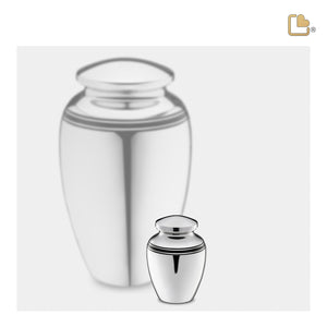 K218 ArtDeco Keepsake Urn Pol Silver