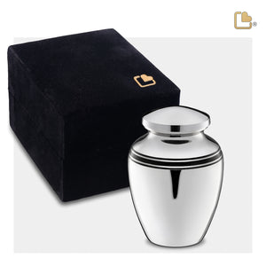 K218 ArtDeco Keepsake Urn Pol Silver