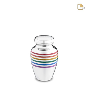 K222 Pride Rainbow Keepsake Urn Pol Silver