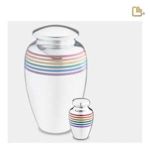 K222 Pride Rainbow Keepsake Urn Pol Silver