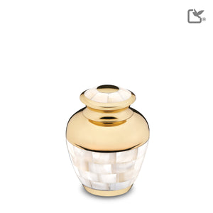 K230 Mother of Pearl Keepsake Urn Pol Gold
