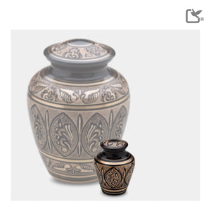 K231 Classic Butterfly Keepsake Urn Black & Bru Gold