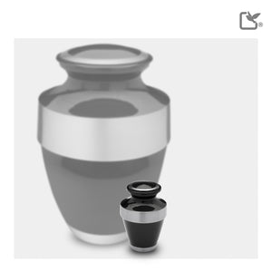 K261 Espana Keepsake Urn Midnight & Bru Pewter