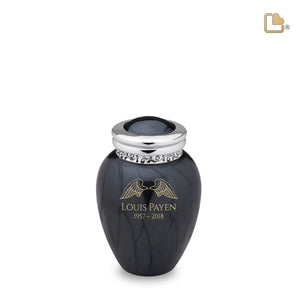 K292 Blessing Keepsake Urn Pearl Midnight & Pol Silver