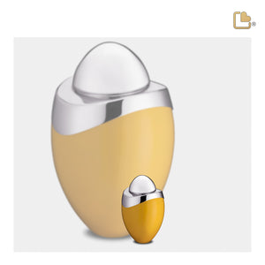 K360 Amore Keepsake Urn Yellow & Pol Silver