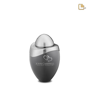 K364 Amore Keepsake Urn French Grey & Bru Pewter