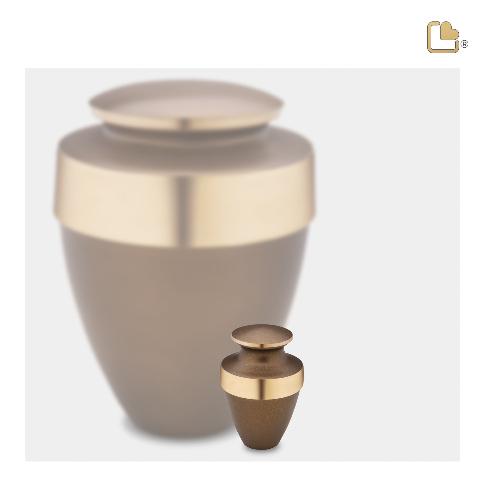 K411 Eternity Keepsake Urn Auburn & Bru Gold