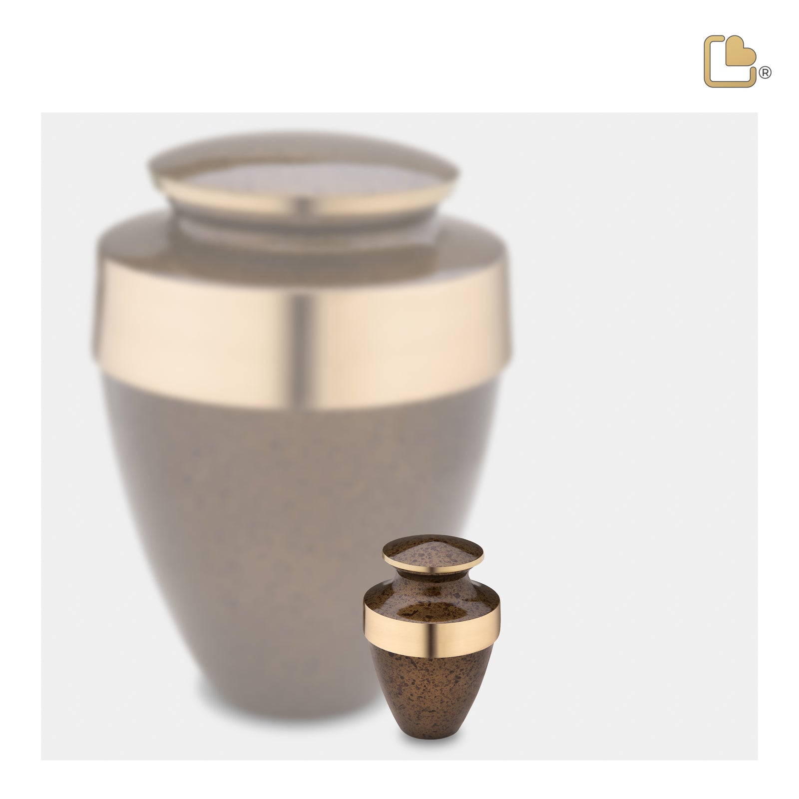 K421 Eternity Keepsake Urn Speckled Auburn & Bru Gold