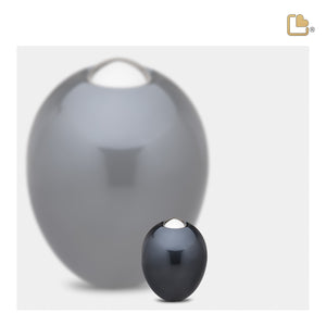 K510 Adore Keepsake Urn Midnight & Pol Silver