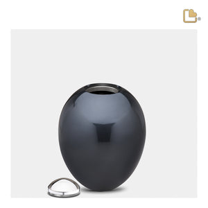 K510 Adore Keepsake Urn Midnight & Pol Silver