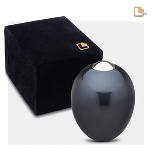 K510 Adore Keepsake Urn Midnight & Pol Silver