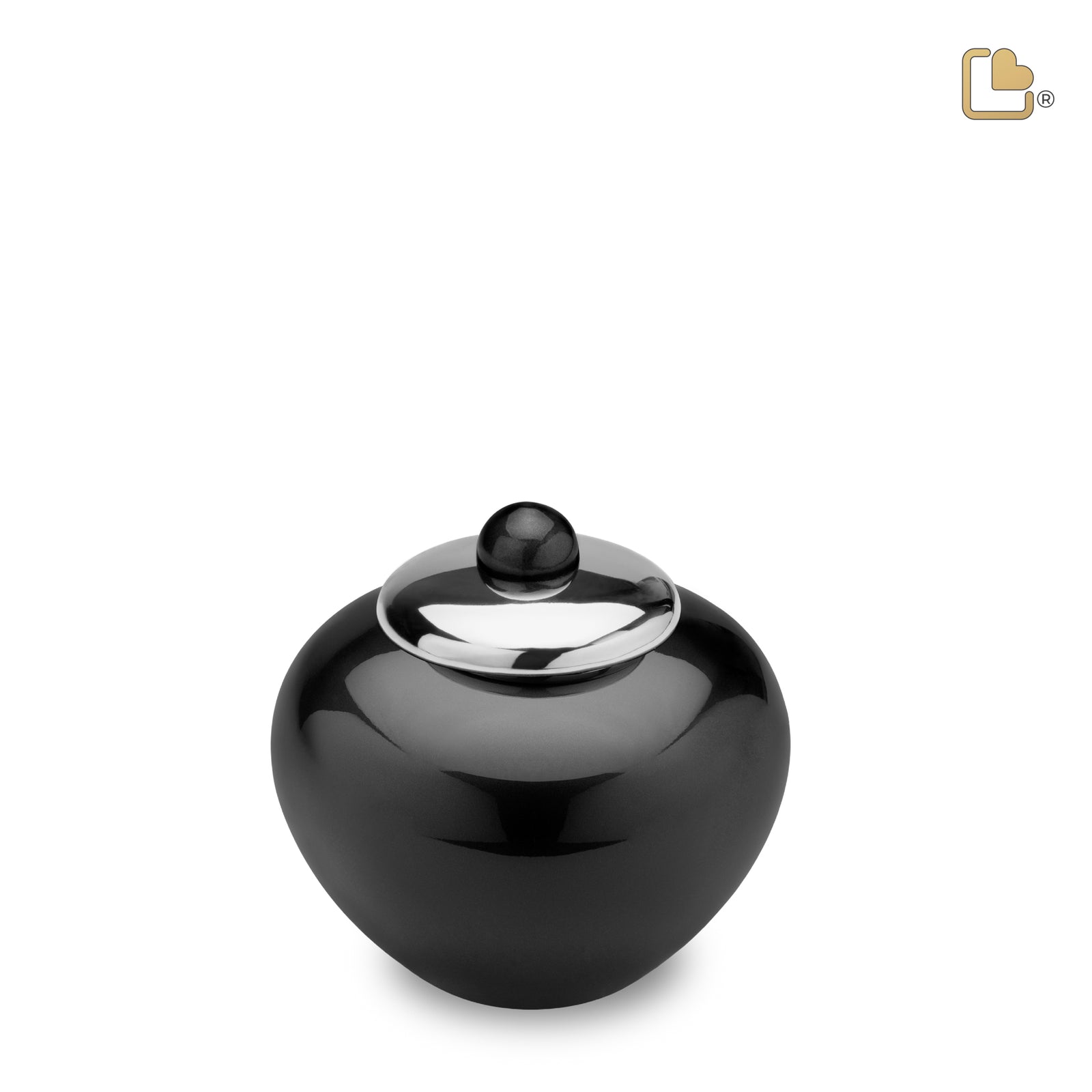 K530 Simplicity Keepsake Urn Midnight & Pol Silver