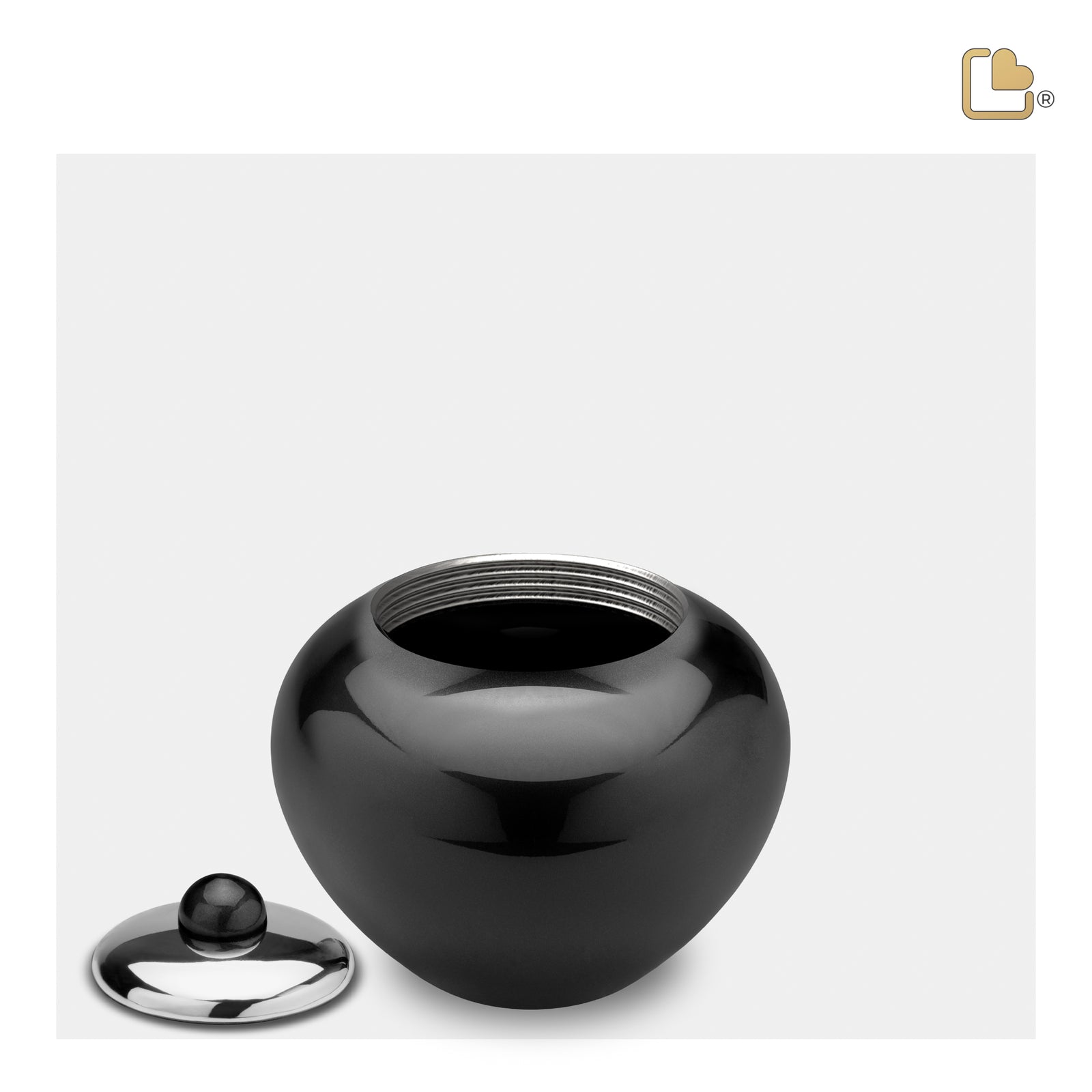 K530 Simplicity Keepsake Urn Midnight & Pol Silver