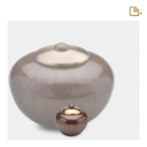 K531 Simplicity Keepsake Urn Pearl Bronze & Bru Gold