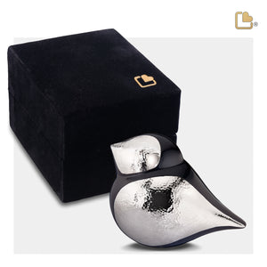 K560 SoulBird Keepsake Urn Midnight & Hmd Silver