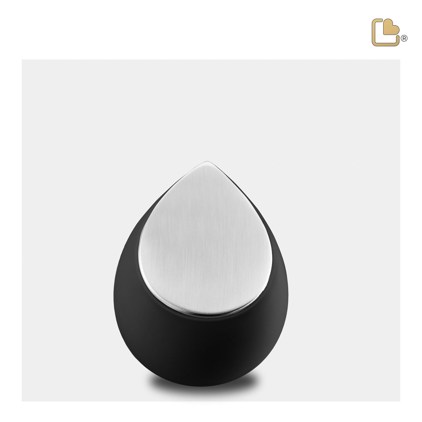 K583 Drop Keepsake Urn Black & Bru Pewter