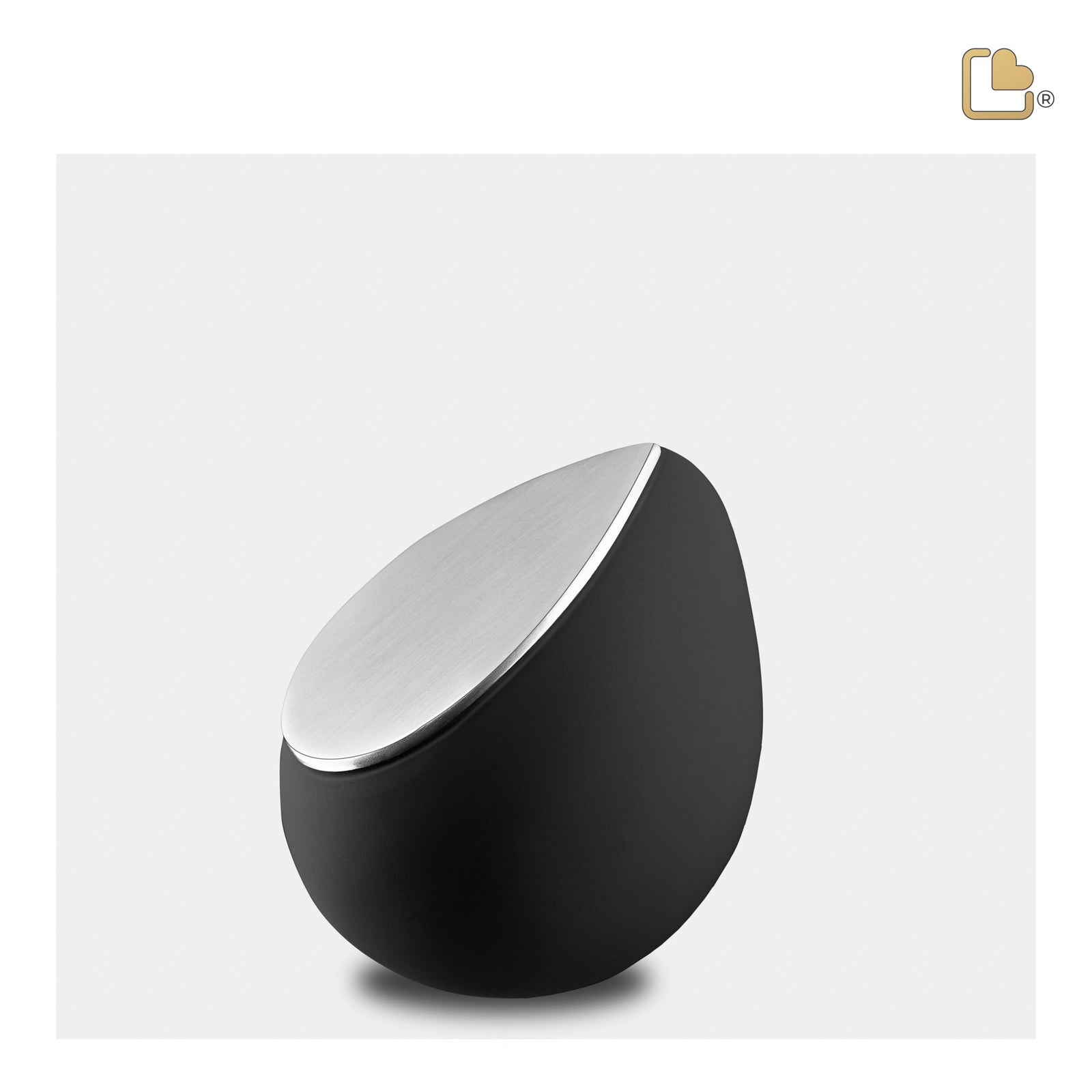 K583 Drop Keepsake Urn Black & Bru Pewter