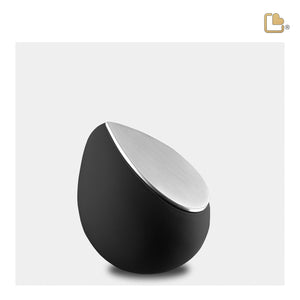 K583 Drop Keepsake Urn Black & Bru Pewter