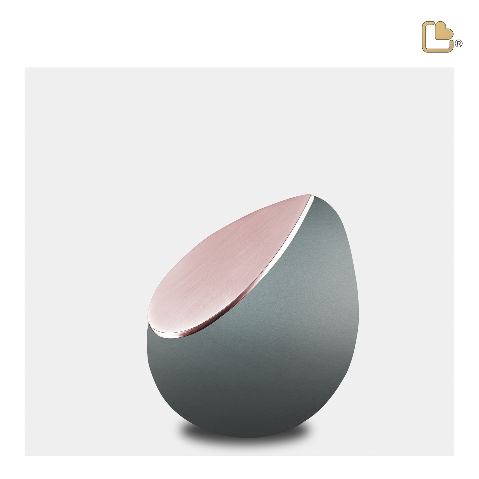 K584 Drop Keepsake Urn French Grey & Bru RoseGold