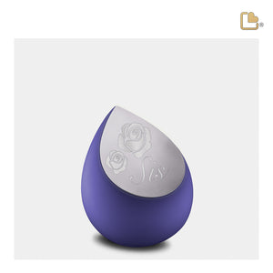 K586 Drop Keepsake Urn Navy & Bru Pewter