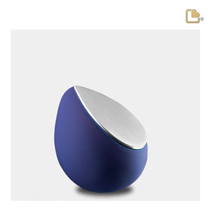 K586 Drop Keepsake Urn Navy & Bru Pewter