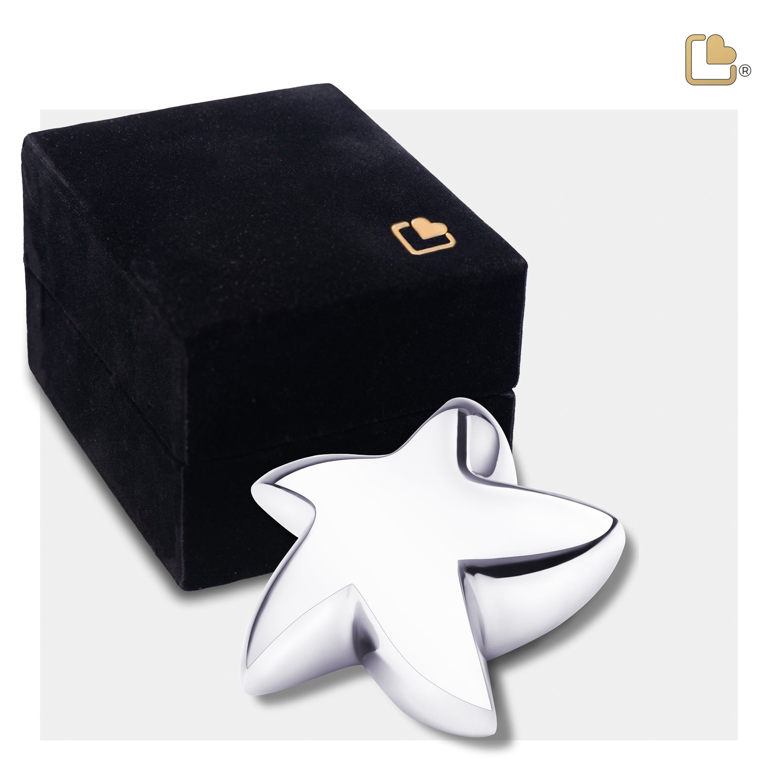 K621 Angelic Star Keepsake Urn Pol Silver