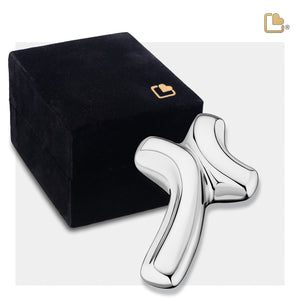 K652 ComfortCross Keepsake Urn Pol Silver