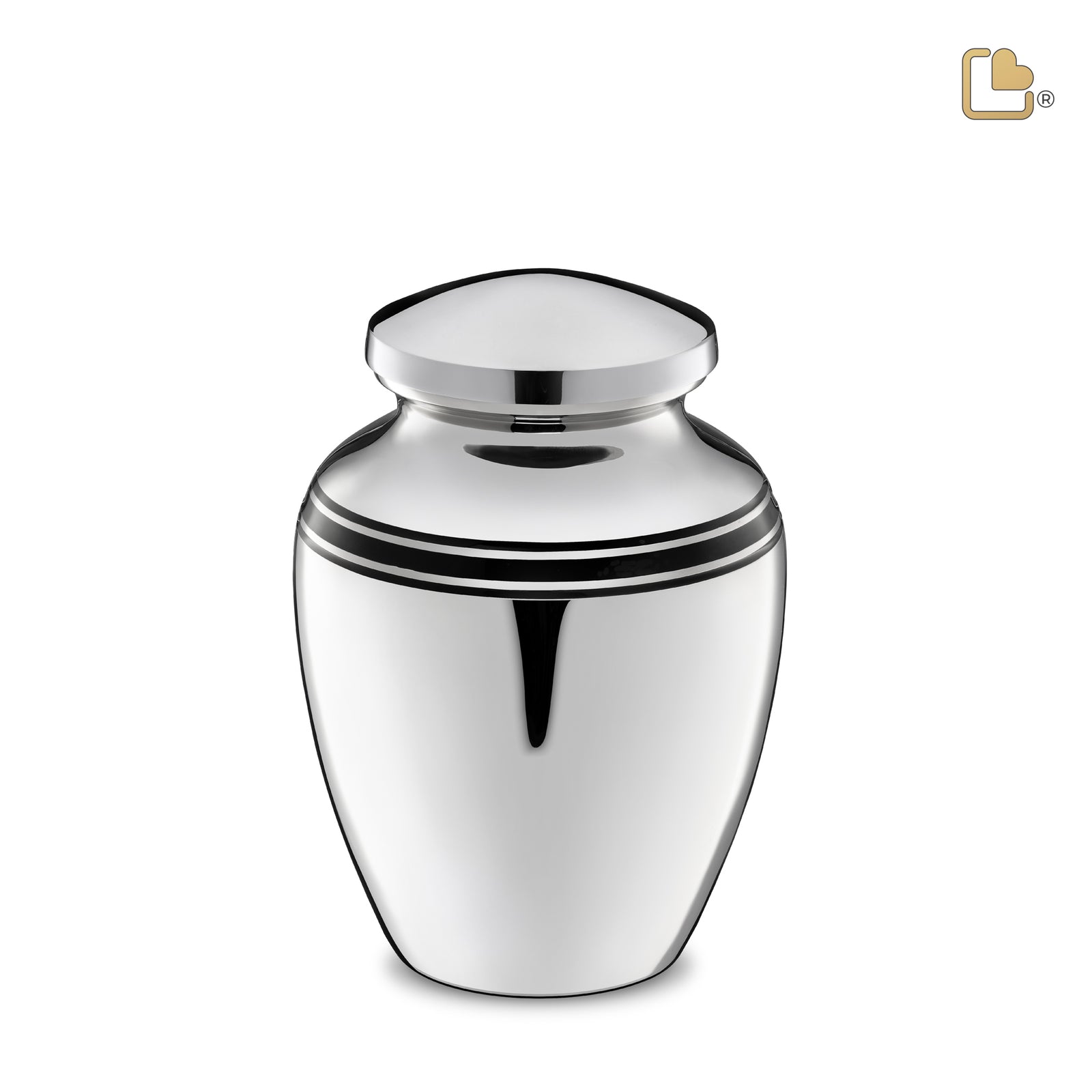 M218 ArtDeco Medium Urn Pol Silver