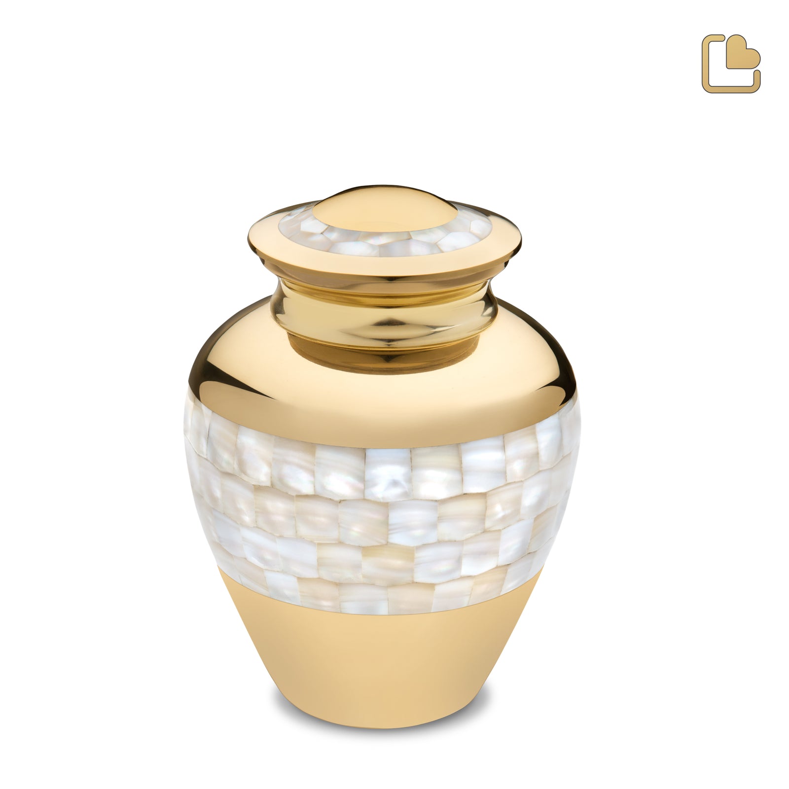 M230 Mother of Pearl Medium Urn Pol Gold