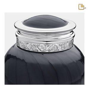 M292 Blessing Medium Urn Pearl Midnight & Pol Silver