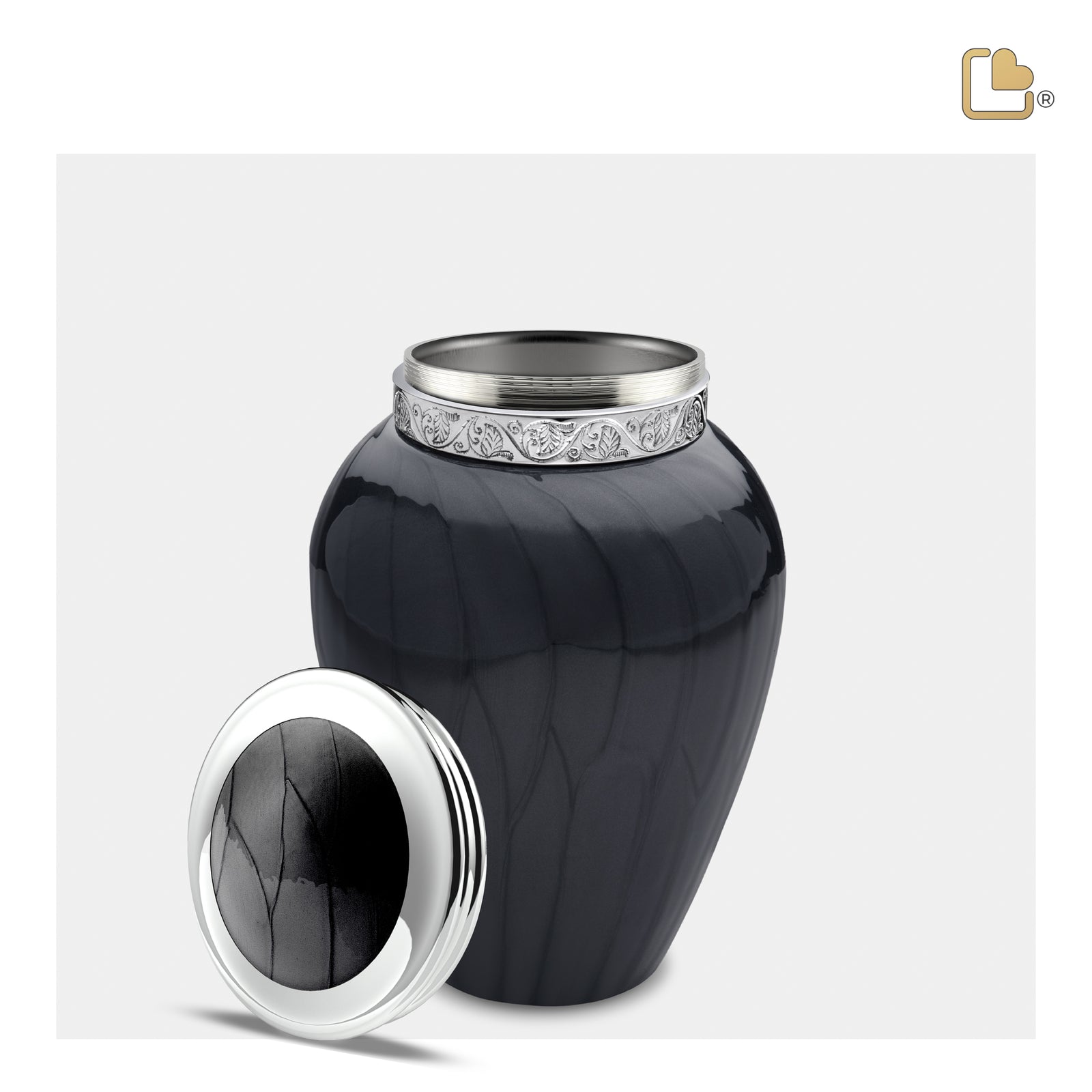 M292 Blessing Medium Urn Pearl Midnight & Pol Silver