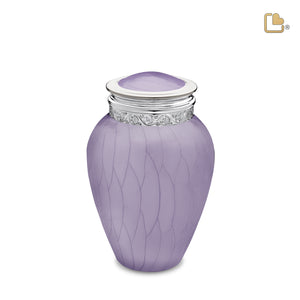 M298 Blessing Medium Urn Pearl Lavender & Pol Silver