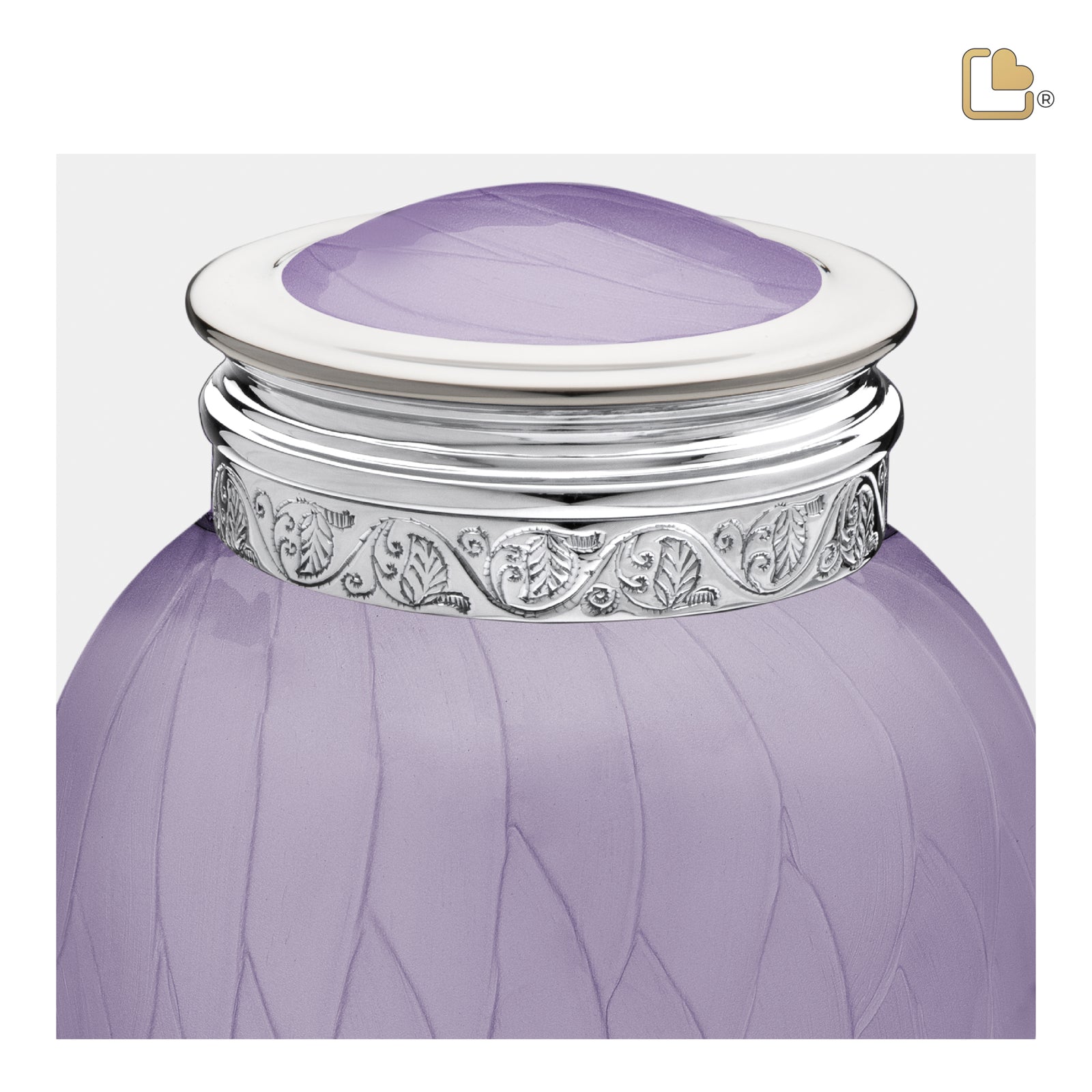 M298 Blessing Medium Urn Pearl Lavender & Pol Silver