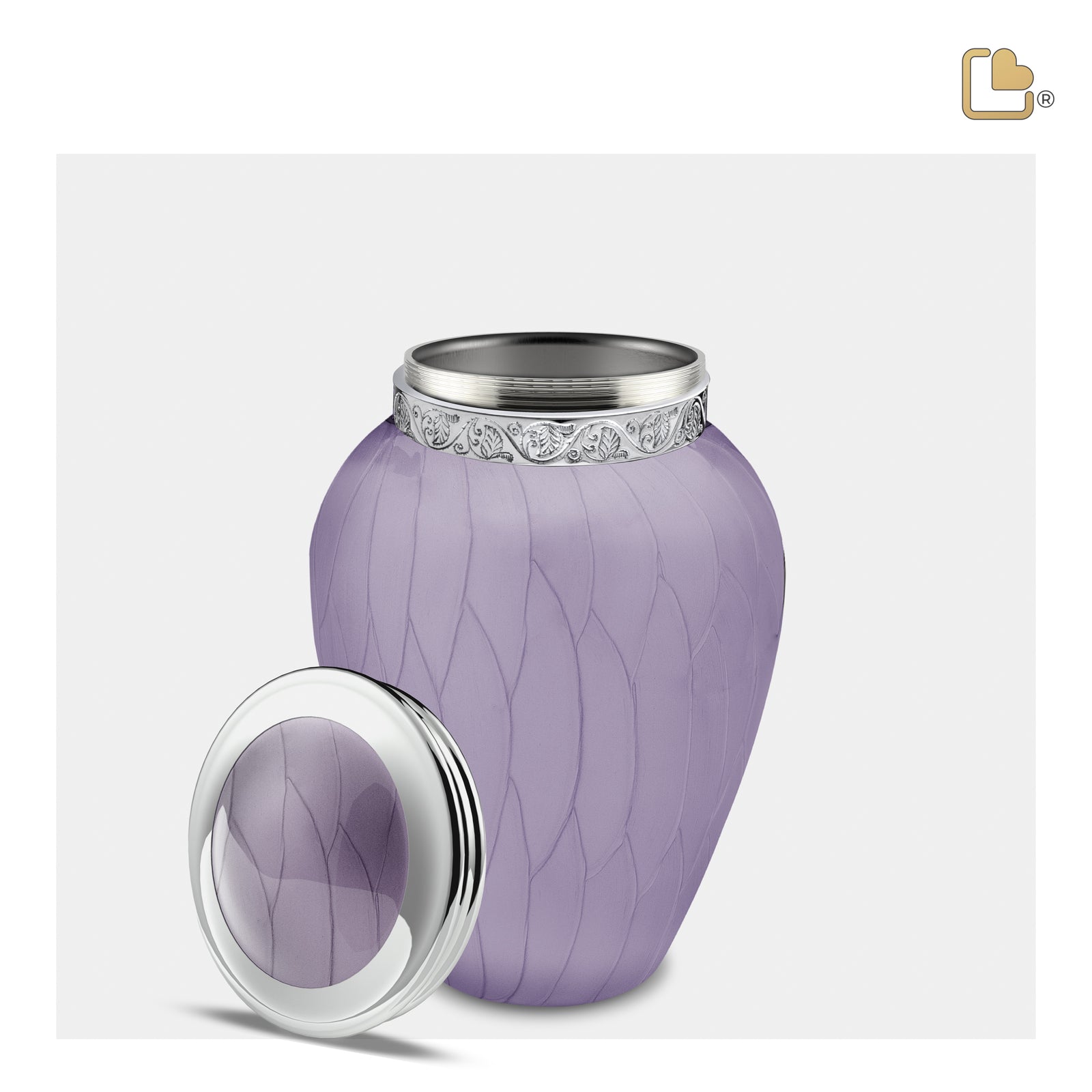M298 Blessing Medium Urn Pearl Lavender & Pol Silver