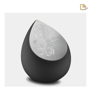 M583 Drop Medium Urn Black & Bru Pewter