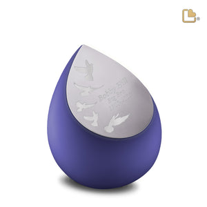 M586 Drop Medium Urn Navy & Bru Pewter