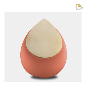 M587 Drop Medium Urn Terracotta & Bru Gold