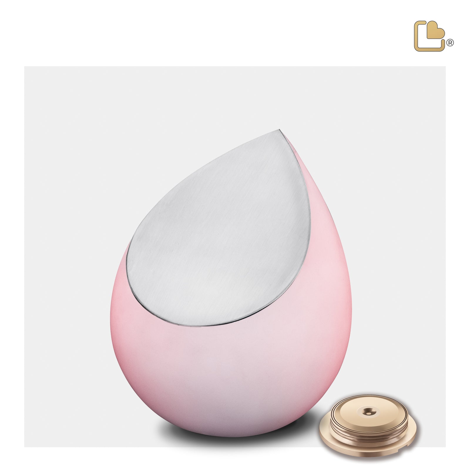 M588 Drop Medium Urn Pink & Bru Pewter