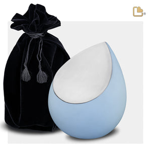 M589 Drop Medium Urn Blue & Bru Pewter