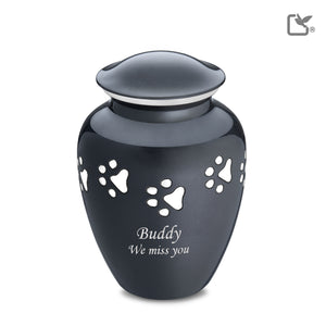 P212L Classic Large Pet Urn Midnight & Bru Pewter