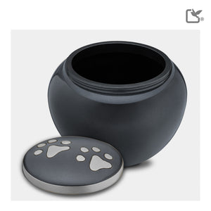 P270L Classic Round Large Pet Urn Midnight & Bru Gold
