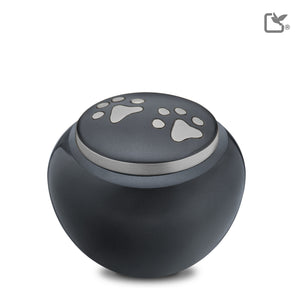 P270M Classic Round Medium Pet Urn Midnight & Bru Gold