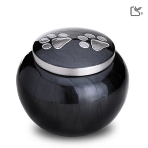 P273L Classic Round Large Pet Urn Midnight & Bru Pewter