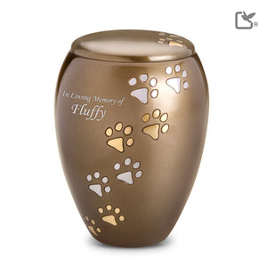 P504L Majestic Large Pet Urn Bronze & Bru Gold