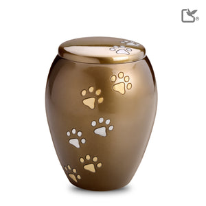 P504M Majestic Medium Pet Urn Bronze & Bru Gold