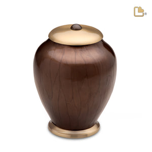 P521L Simplicity Large Pet Urn Pearl Bronze & Bru Gold